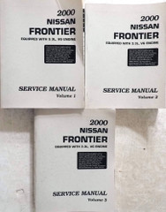 2000 Nissan Frontier 3.3L V6 Service Manual Volume 1, 2, 3