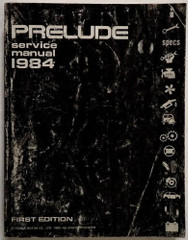 1984 Honda Prelude Service Manual 