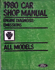 1980 Ford Lincoln Mercury Car Engine and Emissions Diagnosis Shop Manual
