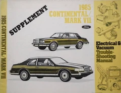 1985 Lincoln Continental, Mark VII Electrical & Vacuum Troubleshooting Manual Diesel Supplement 