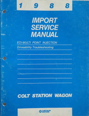  1988 Dodge Plymouth Colt Wagon ECI-Multi Point Injection Troubleshooting Manual