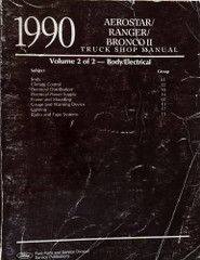 1990 Ford Ranger, Bronco II, Aerostar Shop Manual Volume 2