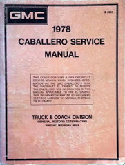 1978 GMC Caballero Service Manual