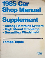 1985 Ford Shop Manual Supplement Tempo/Topaz Airbag
