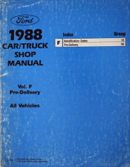 1988 Ford Lincoln Mercury Car and Truck Maintenance & Lubrication Manual