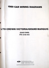 1989 Ford Crown Victoria Mercury Grand Marquis Electrical Wiring Diagrams