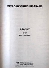 1989 Ford Escort and EXP Large Format Wiring Diagrams