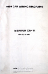 1989 Mercury Merkur XR4Ti Large Format Wiring Diagrams