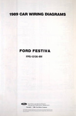1989 Ford Festiva Large Format Electrical Wiring Diagrams