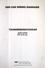 1989 Ford Thunderbird Mercury Cougar Electrical Wiring Diagrams 