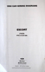 1990 Ford Escort Large Format Wiring Diagrams