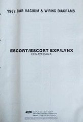 1987 Ford Escort EXP Mercury Lynx  Large Format Wiring Diagrams
