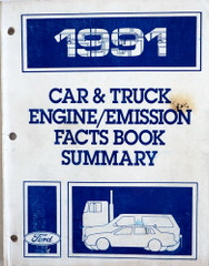 1991 Ford Lincoln Mercury Car & Truck Engine/Emissions Facts Book Summary