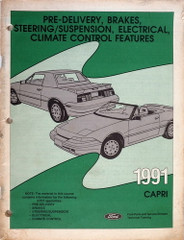 1991 Mercury Capri Brakes Steering Suspension Electrical Training Manual
