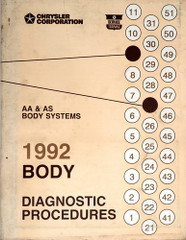 1992 Chrysler AA & AS Body Diagnostic Procedures
