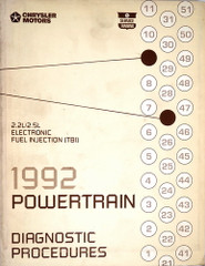 1992 Chrysler 2.2L/2.5L TPI Powertrain Diagnostic Procedures
