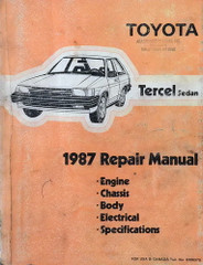 1987 Toyota Tercel Sedan Repair Manual