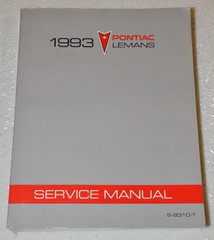 1993 PONTIAC LE MANS SE VL Sedan Hatchback Factory Shop Service Repair Manual