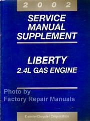 2002 Jeep Liberty 2.4L Gas Engine Service Manual Supplement 