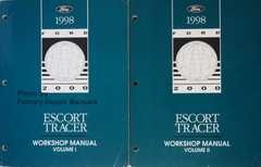 1998 Ford Escort Tracer Workshop Manual Volume 1 and 2