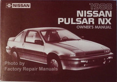 1988 Nissan Pulsar NX Owners Manual