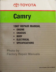 Toyota Camry 1987 Repair Manual Engine Chassis Body Electrical Specifications