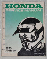 1986 Honda XR250R Service Manual 