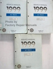 Service Manual 1999 S/T Truck Chevrolet S10 Blazer GMC S15 Sonoma Jimmy Envoy Oldsmobile Bravada Volume 1, 2, 3