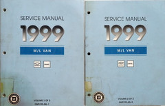 Service Manual 1999 M/L Van Chevrolet Astro GMC Savana Volume 1, 2