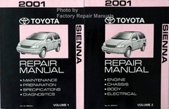 2001 Toyota Sienna Repair Manual Volume 1 and 2