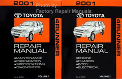 2001 Toyota 4Runner Repair Manual Volume 1 and 2