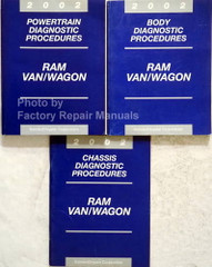 2002 Dodge Ram Van Wagon Powertrain, Body and Chassis Diagnostic Procedures Manuals