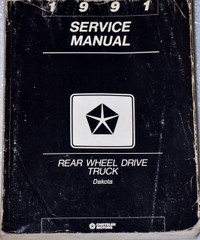 1991 Service Manual Rear Wheel Drive Truck Dakota