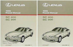1999 LEXUS SC400 SC300 Original Factory Shop Service Repair Manual Set SC 400 300