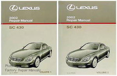 2002 Lexus SC430 Factory Service Manual Set Original Shop Repair