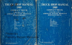 Ford 1989 Aerostar, Ranger, Bronco II Truck Shop Manual Volume 1, 2