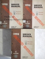 1998 Oldsmobile Aurora, Buick Riviera Service Manual Volume 1, 2, 3