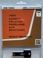 1965 Ford Mustang Falcon Fairlane Ranchero Mercury Comet Shop Manual