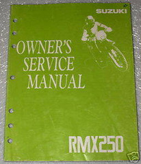 1992 Suzuki RMX250 Owner\'s Service Manual