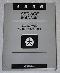 1999 Chrysler Sebring Convertible Service Manual