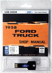 1958 Ford Truck Shop Manual on USB Flash Drive