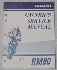 2001 SUZUKI RM80 Motorcycle Owners Service Manual RM80K1 RM 80 Shop Repair Book