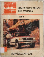 1987 GMC Light Duty Truck S & T Models Service Manual