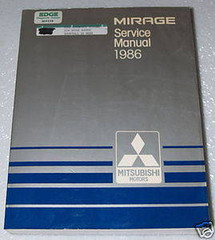 1986 Mitsubishi Mirage Service Manual