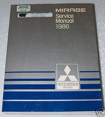 1986 Mitsubishi Mirage Service Manual