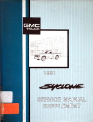 1991 GMC Syclone Service Manual Supplement