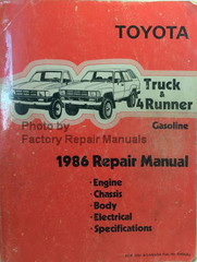 Toyota Truck & 4Runner 1986 Repair Manual