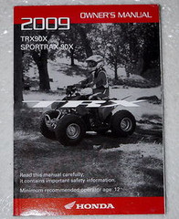 2009 Honda TRX90X Sportrax 90X ATV Owner's Manual