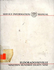 1989 Cadillac Eldorado and Seville Service Manual
