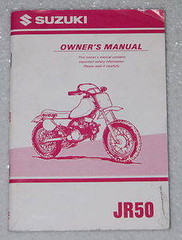1998 1999 Suzuki JR50 Owners Manual JR50W JR50X Motorcycle Original Dealer JR 50